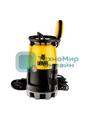 Дренажный насос Denzel DP-900S для чистой и грязной воды, 900 Вт, напор 9 м, 18000 л/ч