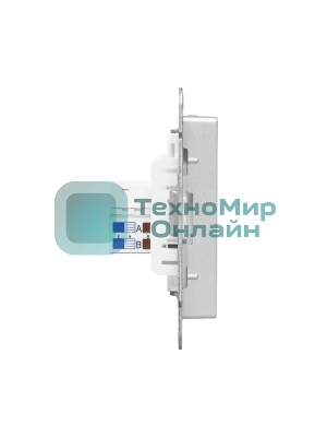 Механизм розетки RJ45 (cat5) EKF UP1-SOA-RJ45-5 алюминий Эпика