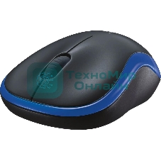 Мышь беспроводная Logitech M185 синий, 1000 dpi, радиоканал, USB, кнопки - 3