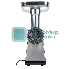 Мясорубка электрическая OASIS MG-DM1 серый, 2500 Вт, 1.5 кг/мин, реверс, защита от перегрузки, металлический лоток, насадки - 8