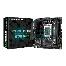 Материнская плата Maxsun Challenger B760ITX D5, LGA 1700, Intel B760, 2xDDR5, 4xSATA, 2xM.2, 1xPCIe 5.0 x16, 2xHDMI, 2xDP, 2x 2.5Gb LAN, 2xUSB 3.2 Gen 1, 4xUSB 2.0, 5.1, Mini-ITX