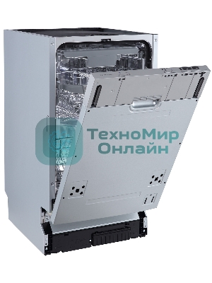 Встраиваемая посудомоечная машина Zigmund & Shtain DW 303.4, серый, 44.8 см, 10 компл., 49 дБ, класс A+++