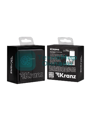 Выключатель Kranz STRONG 2 кл с подсветкой 10А с/у антрацит