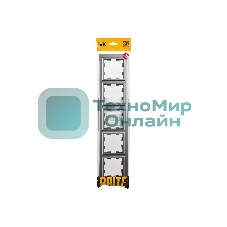 Рамка 5-местная IEK BRITE РУ-5-БрС BASE сталь
