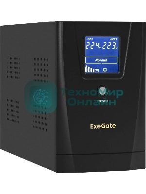Источник бесперебойного питания ExeGate EX292631RUS SpecialPro Smart LLB-2000.LCD.AVR.4C13.RJ.USB 2000VA/1200W, LCD, AVR, 4*C13,RJ45/11,USB, металлический корпус, черный
