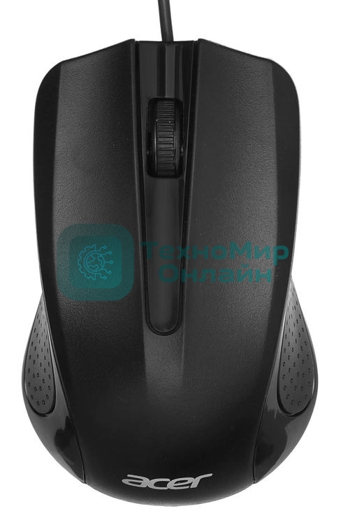 Мышь проводная Acer OMW010 черный, 1200 dpi, USB, кнопки - 3