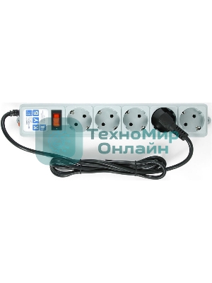 Сетевой фильтр Powercube SPG-B-10 3 м, 5 розеток, серый, коробка