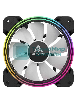 Вентилятор для корпуса Alseye Halo 4.0-B kit (3шт.) черный, 120 мм, 1300 об/мин, 24.8 дБ, 4 pin