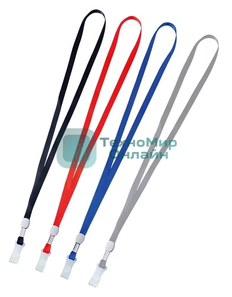 Шнур для бейджа Deli E5764 48.5х1 см нейлон ассорти (упак.: 20 шт) пластиковый пакет