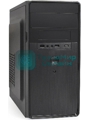 Компьютерный корпус Minitower ExeGate BA-309-UNS400 (mATX, БП UNS400 с вент. 12см, 2*USB, HD аудио, черный)
