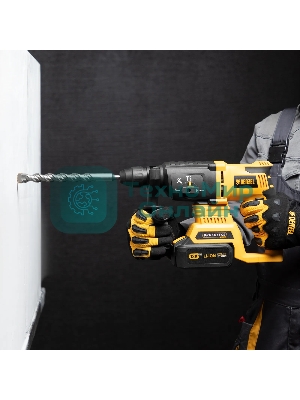 Бур по бетону Denzel двойная спираль, Cobalt W-tip, 12x310 мм, SDS PLUS