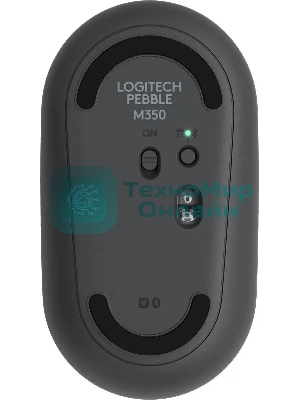 Мышь беспроводная Logitech Pebble M350 графитовый, 1000 dpi, радиоканал, Bluetooth, USB, кнопки - 3