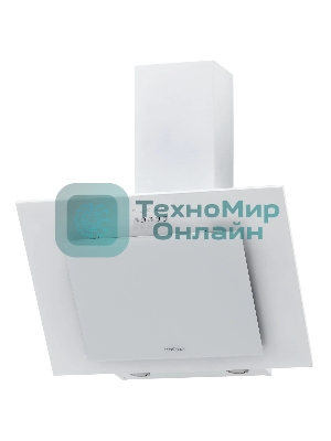 Вытяжка наклонная KRONA Vierkant 600 белый PB белый, 60 см, 890 куб. м/ч, 68 дБ