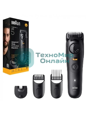 Триммер Braun BT5520 черный (насадок в компл:3шт)