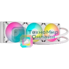 Система жидкостного охлаждения Water Cooling System Corsair iCUE H150i ELITE CAPELLIX XT (360мм, белый, RGb/Fans: 3x120мм, 65.57CFM, 37dBA, 2100RPM/Rad thickness 27мм/S: 1851, 1700, 1200, 115X, AM5, AM4)