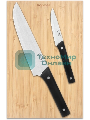 Набор ножей кухонных Rondell Mustang RD-1977 компл.: 3 предм. разд. дос. дерево/черный блистер