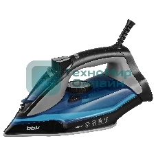 Утюг BBK ISE-2410 черный/синий, 2400 Вт, 40 г/мин, 140 г/мин, 350 мл