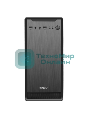 Компьютерный корпус Ginzzu B180 2хUSB 2.0,AU w/o PSU