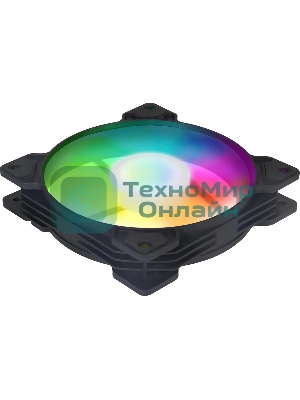 Вентилятор для корпуса GMNG GG-CF120ARGB1-PWMBK черный, 120 мм, 1500 об/мин, 26 дБ, 4 pin