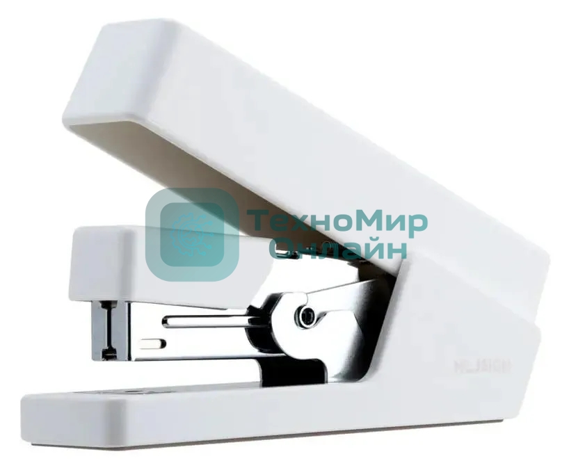 Степлер Deli ENS081белый, Nusign 24/6 26/6 (25 листов) белый, 100 скоб, коробка