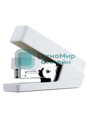 Степлер Deli ENS081белый, Nusign 24/6 26/6 (25 листов) белый, 100 скоб, коробка