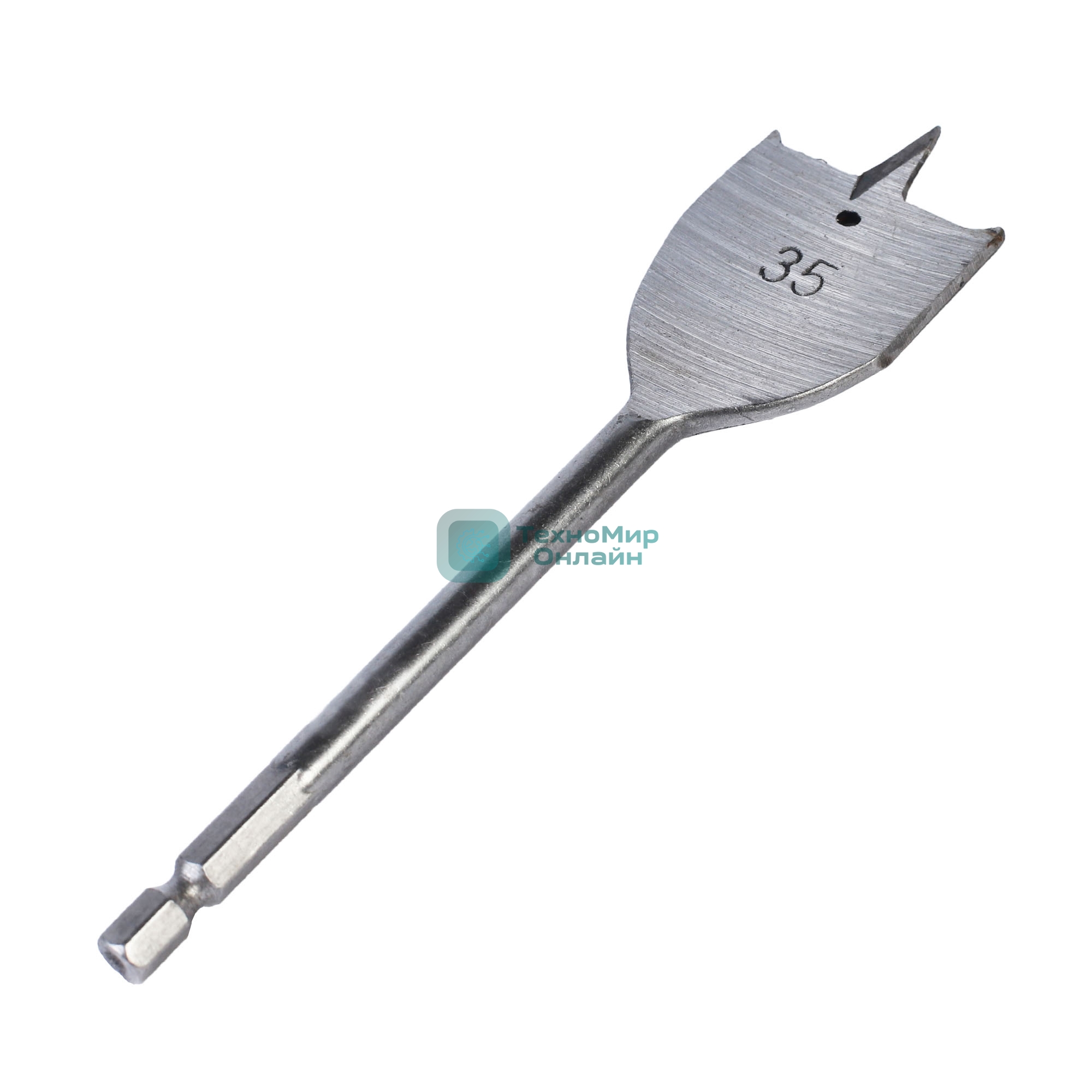 Сверло PATRIOT по дереву перовое 35 мм х 150 мм, 1 шт в блистере