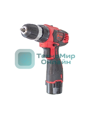 Дрель-шуруповерт Edon AD-12CA, 12 В, 2 Ач, 23 Нм, щеточный