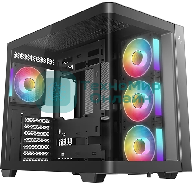 Корпус DeepCool CG530U 4F Black, Midi-Tower, чёрный, 4 x 120 мм