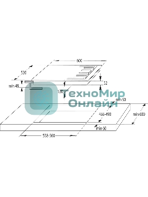 Газовая варочная панель Gorenje GW641EXB черный
