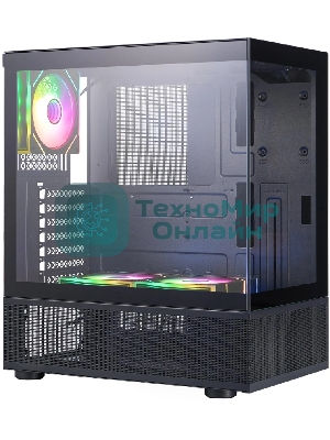 Компьютерный корпус 1STPLAYER MIKU Mi7-A ARGB Black, ATX, 3x120мм ARGB fans