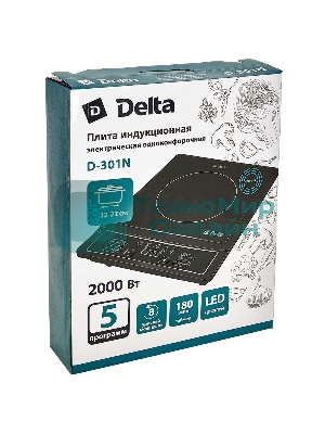 Плита индукционная DELTA D-301N черный