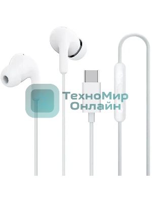 Проводные наушники Xiaomi Type-C Earphones белый, внутриканальные, USB Type-C