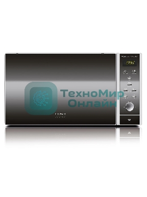 Микроволновая печь CASO MCG 25 Ceramic Chef зеркальный/черный, 25 л, 900 Вт, переключатели - кнопки, поворотный механизм