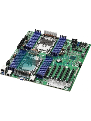 Серверная материнская плата ASRock GNR2D16-2T, 2xE2 (LGA 4710), встроен в процессор, 16xDDR5, 0xSATA, 2xM.2, 5xPCIe 5.0 x16, 1xVGA, 2x10Gb LAN, IPMI, 2xUSB-A 5Gbps, SSI EEB