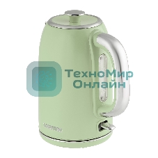 Чайник электрический Galaxy Line GL 0344, райская олива, металл, 2200 Вт, 1.7 л