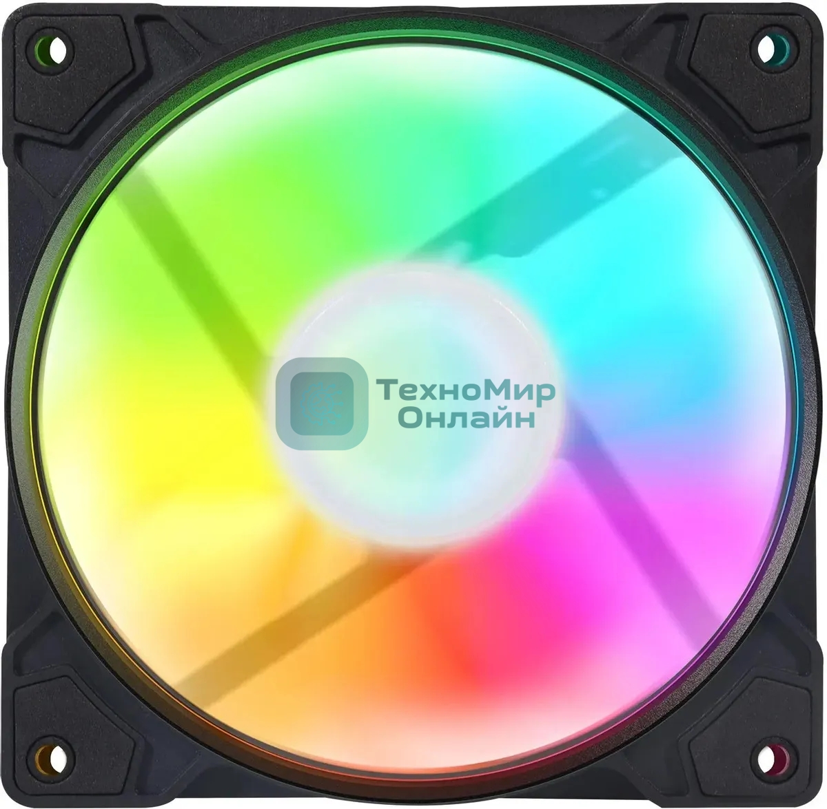Вентилятор для корпуса GMNG GG-CF120ARGB1-PWMBK черный, 120 мм, 1500 об/мин, 26 дБ, 4 pin