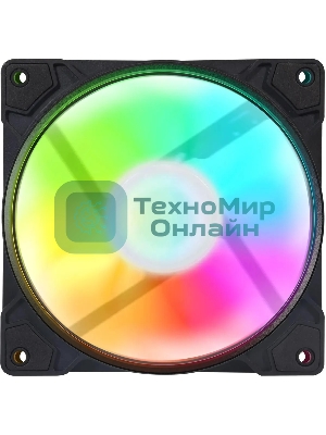 Вентилятор для корпуса GMNG GG-CF120ARGB1-PWMBK черный, 120 мм, 1500 об/мин, 26 дБ, 4 pin