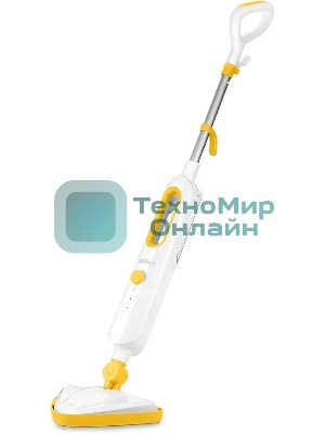 Швабра паровая Kitfort КТ-1048-1 белый/желтый