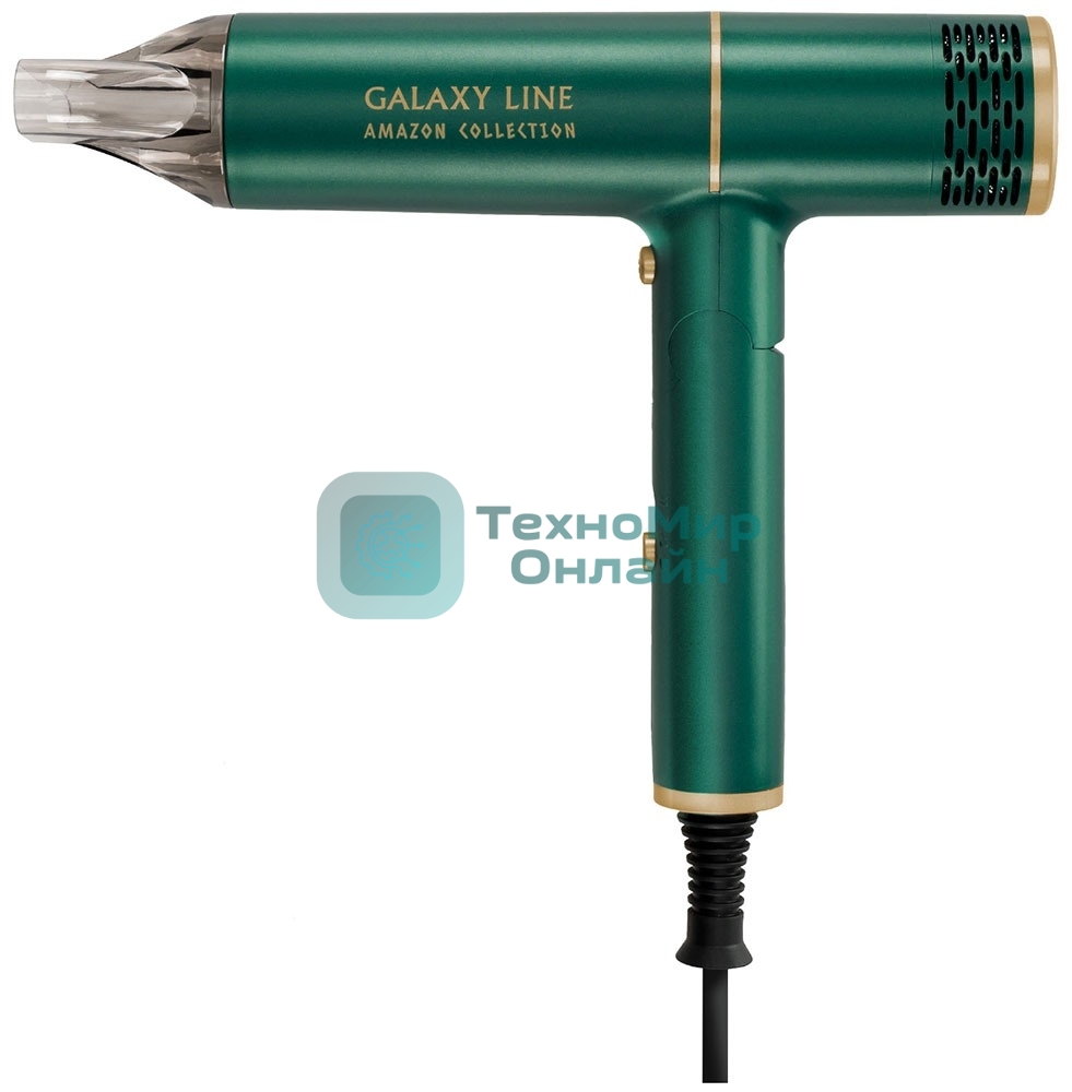 Фен для волос Galaxy Line GL 4360, амазонка, 1600Вт, зеленый