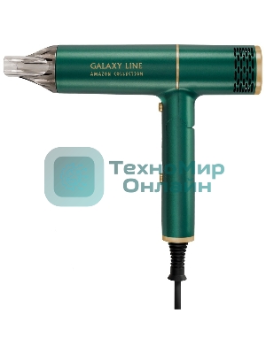 Фен для волос Galaxy Line GL 4360, амазонка, 1600Вт, зеленый