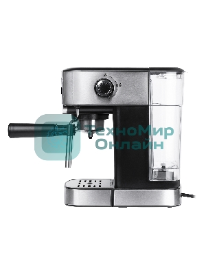 Кофеварка рожковая BBK BCM1500 черный/нержавеющая сталь, исп. кофе - молотый, 1.8 л, 1200 Вт, 20 бар