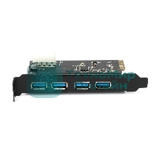 Контроллер USB 3.0 Gembird SPCR-04 в разъем PCI-e, 4xUSB-A