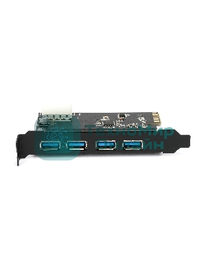 Контроллер USB 3.0 Gembird SPCR-04 в разъем PCI-e, 4xUSB-A