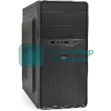 Компьютерный корпус Minitower ExeGate BA-309-UNS350 (mATX, БП UNS350 с вент. 12см, 2*USB, HD аудио, черный)