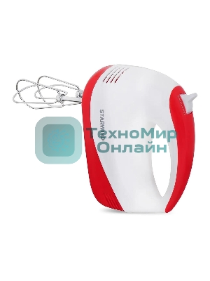 Миксер ручной Starwind SHM-251 250 Вт, белый/коралловый