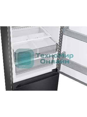 Холодильник Samsung RB34C7B5EB1/EF черный мат. двухкамерный 230/114л морозилка снизу, No Frost