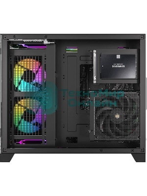Компьютерный корпус AeroCool/Formula Crystal Z6M Floe черный без БП mATX 4x120мм 2xUSB3.0 audio bott PSU