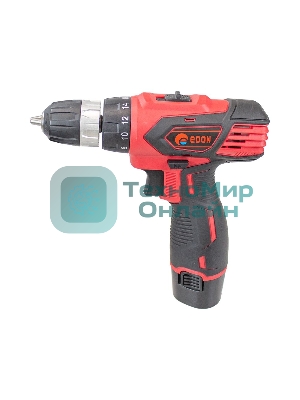 Дрель-шуруповерт Edon AD-12CA, 12 В, 2 Ач, 23 Нм, щеточный