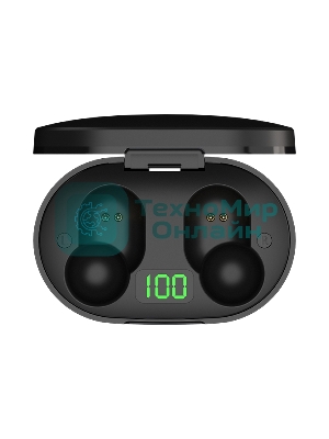 Наушники TWS Maxvi MHF-101BT UP черный, вкладыши, Bluetooth, сенсорное управление, до 4 ч