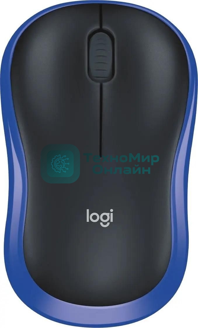 Мышь беспроводная Logitech M185 синий, 1000 dpi, радиоканал, USB, кнопки - 3